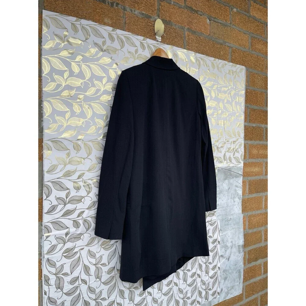 AllSaints Verne Draped Blazer Dress - Avant Garde Asymmetric - Black EU 36